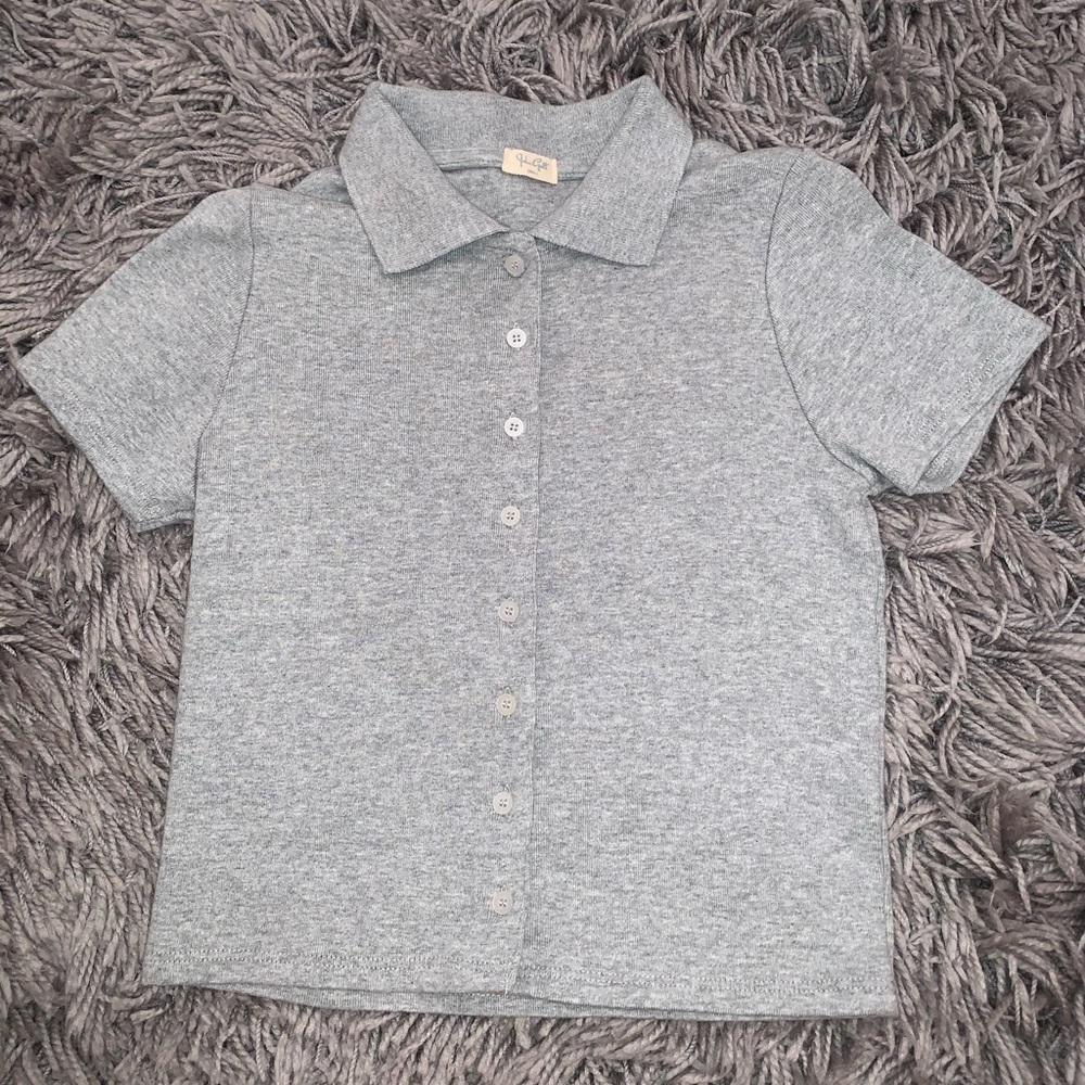 John Galt/Brandy Melville light grey Caroline top